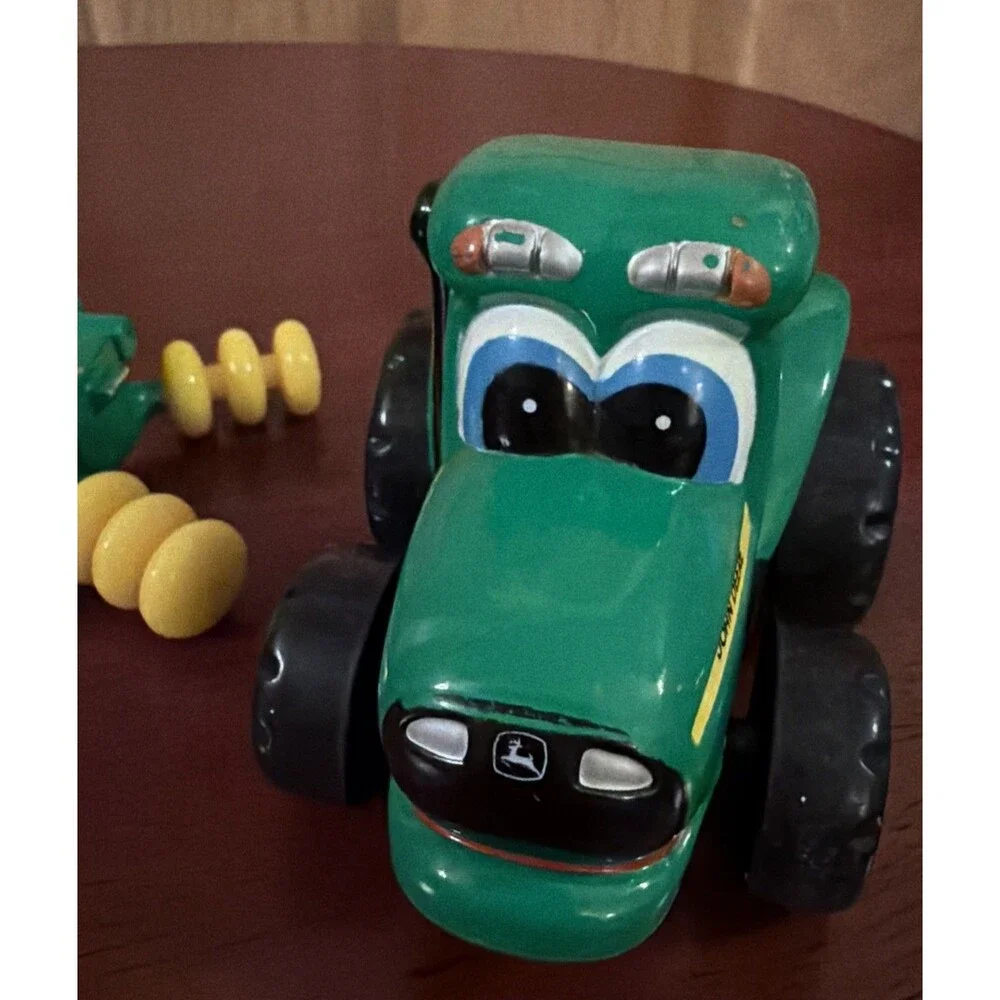 Ertl John Deere Chunky Kids Toddler Toy Corey Combine & Tractor Green Yellow GUC